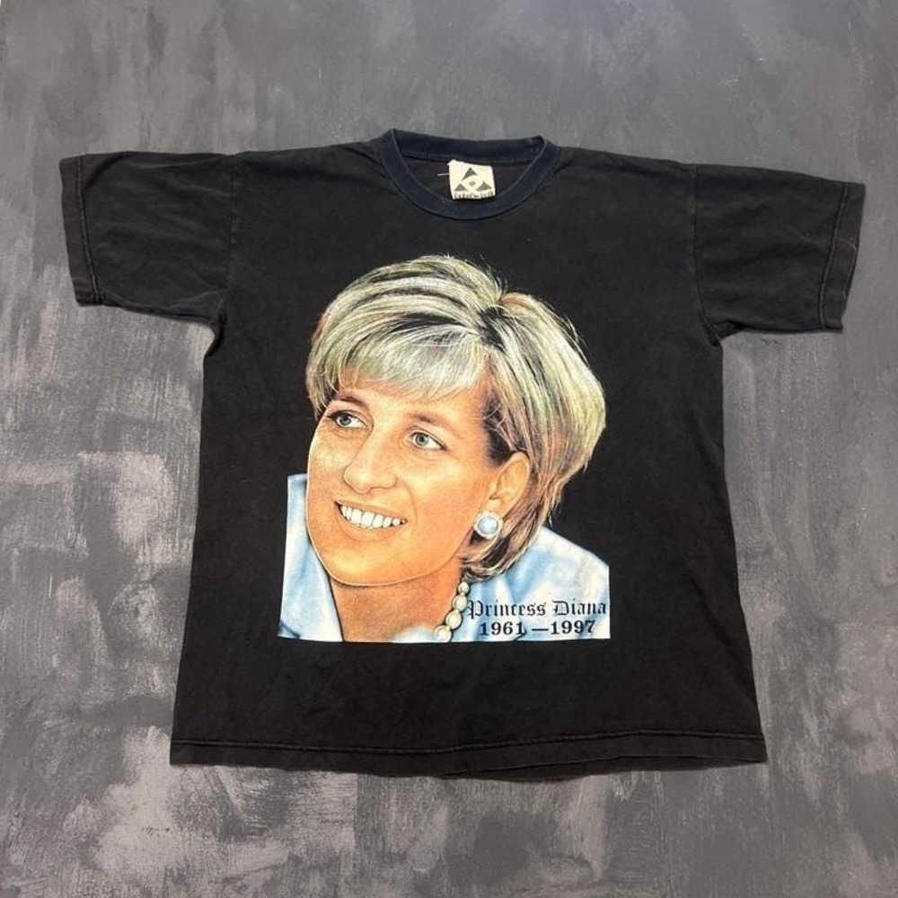 Vintage‎ Princess Diana Shirt Mens Large Black 1990s Rap Tee Pimpo
